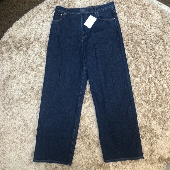 ASOS Design high rise wide leg Jean in vintage indigo 💫 slight stretch 🧿 - Picture 7 of 13